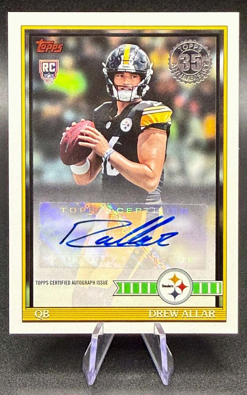 Drew Allar Rookie Autograph Card Topps Flagship Football  Pittsburgh Steelers